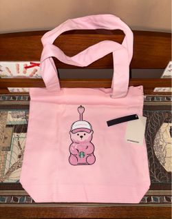 Starbucks Bearista Pink Canvas Tote Bag
