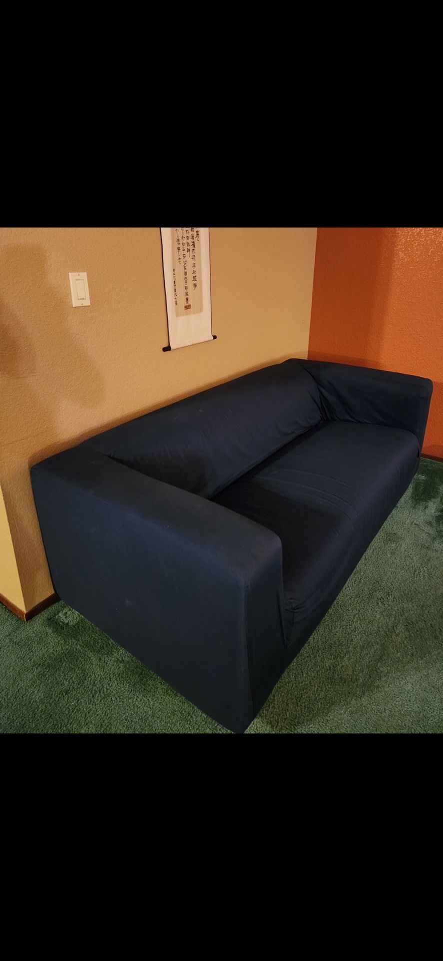Nice Navy Blue Small Sofa