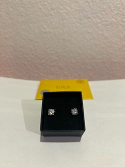 925 Sterling Silver Moissanite Earrings – 6.5mm