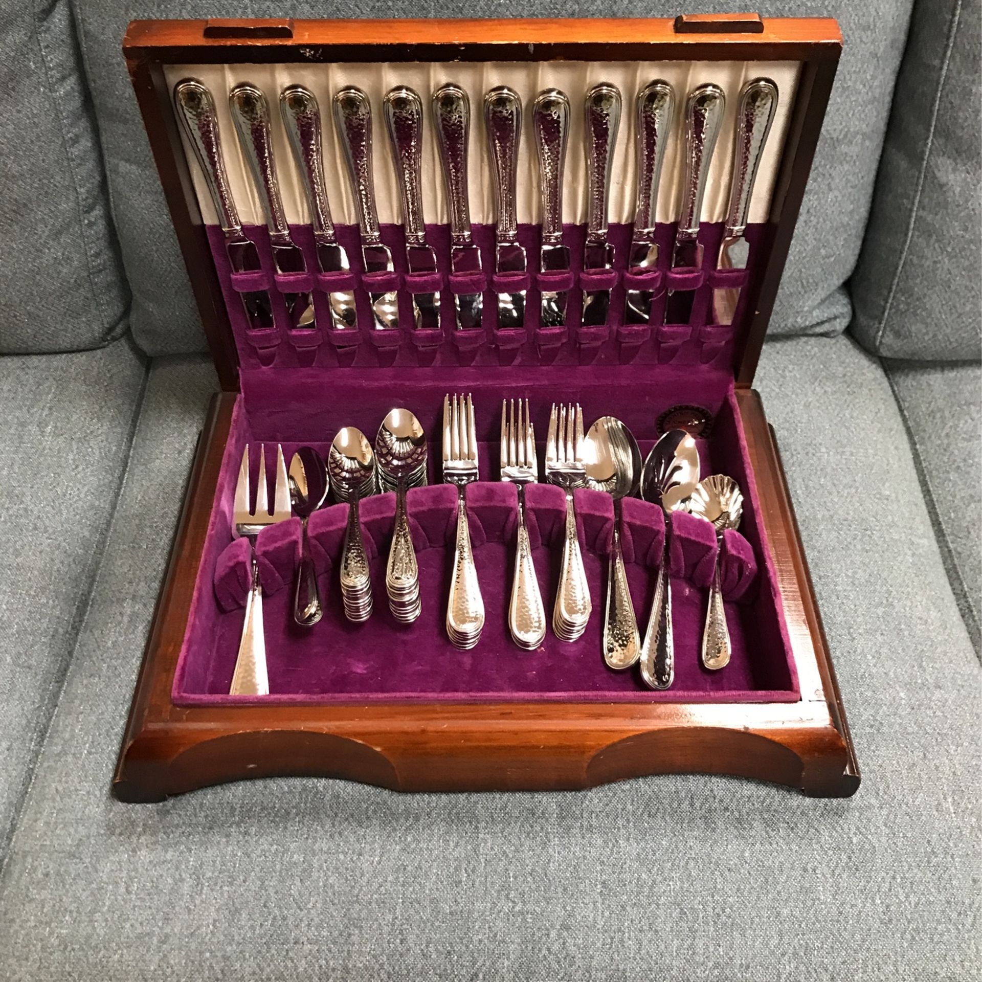 65pc Reed & Barton Stainless Steel Flatware Set w/ Box