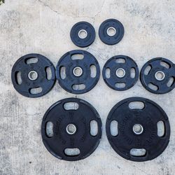 Olympic Weight plate set 2x45 2x25 2x10 2x5 lbs