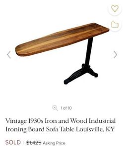 Vintage 1930s ironing board table