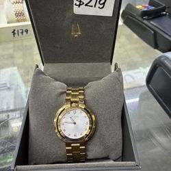 Bulova gold tone watch