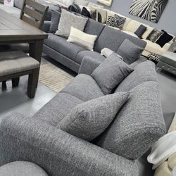2pc Sofa Love Seat Grey $598 Available Sectional 