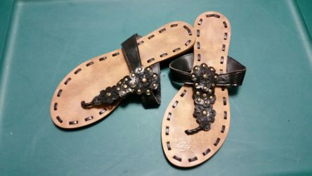 Black strap sandals