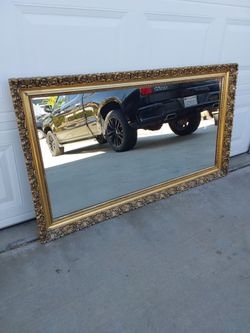 Wood vintage mirror