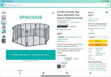 Evenflo Versatile Play Space Adjustable Play Area, 6-Panel Playpen Child  for Sale in Carrollton, TX - OfferUp