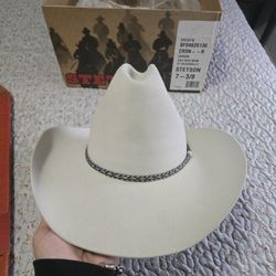 Beautiful Stetson Light Grey Cowboy Hat