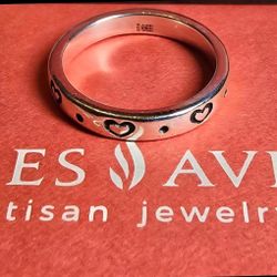 Retired James Avery Love Heart Ring