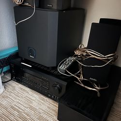 Onkyo Receiver, Boston/Definitive Audio Speakers, Boston Subwoofer For Sale