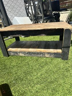 Wooden Coffee Table/Low Bench Table Hand Crafted One Of A Kind