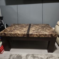 Sofa & Love Seat, Both Recliners And Center Table