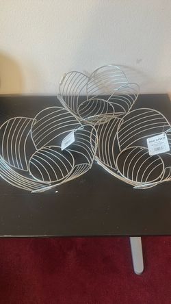 Silver Wire Metal Fruit Basket three for $10