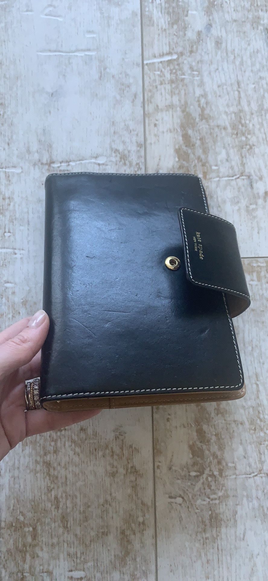 Kate Spade Brand NEW Black Leather Organizer Portfolio