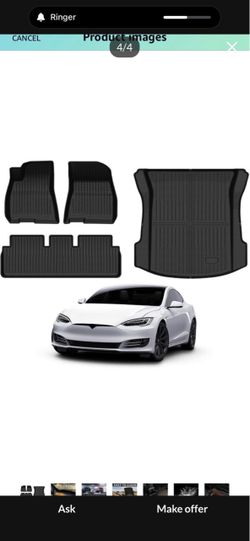 SPETLEK Floor Mats fit for Tesla Model 3, 2020-2023 All Weather 3D Floor Mats Cargo Liner Trunk Mat Interior Accessories, Waterproof Odorless TPE Fron