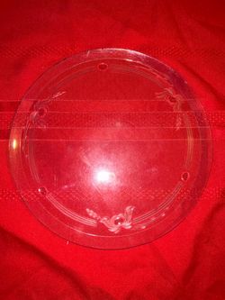 Beautiful Flat Etched Glass Serving Plate
