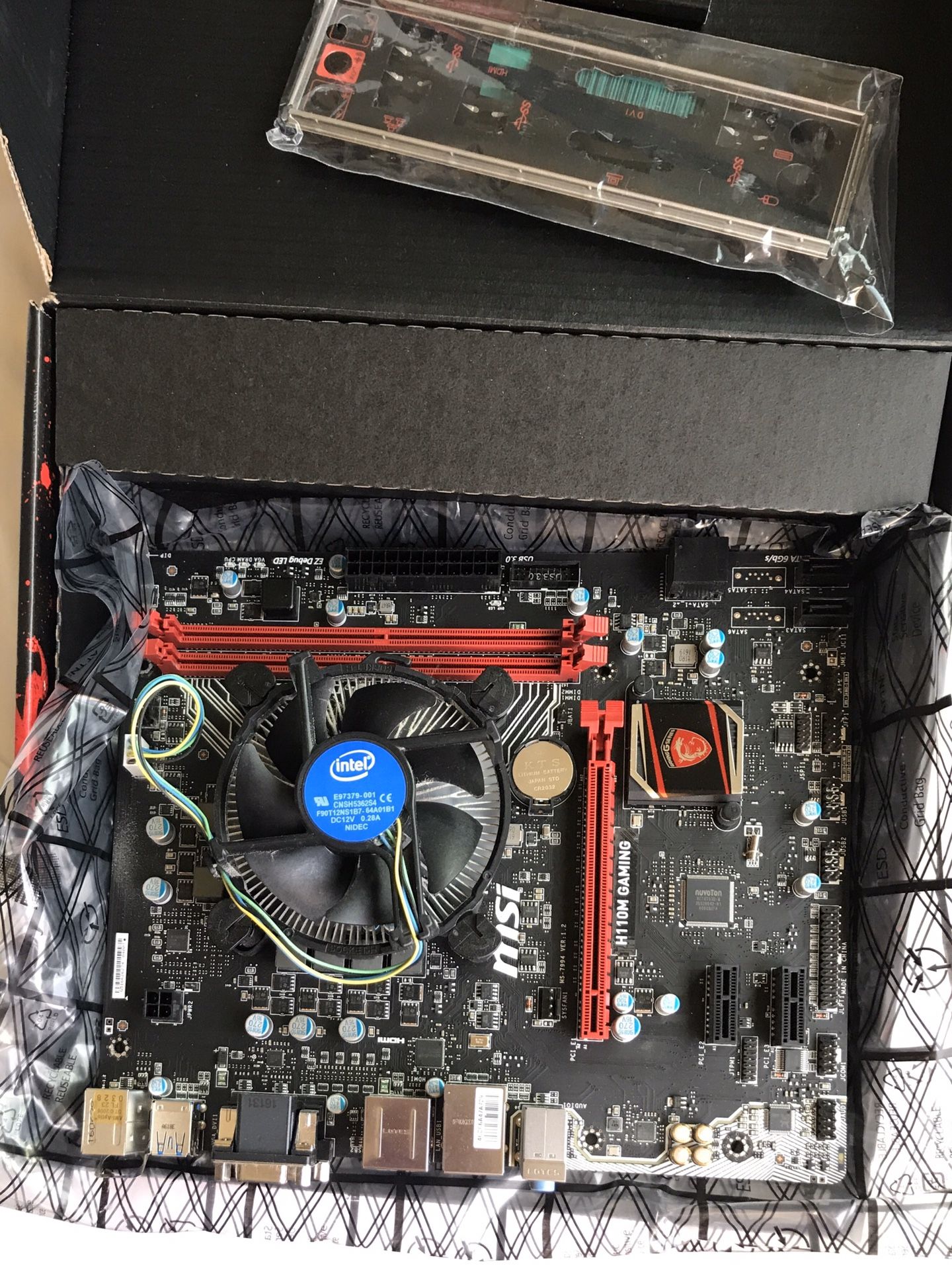 MSI H110M gaming motherboard w/i5 processor for Sale in Hayward, CA