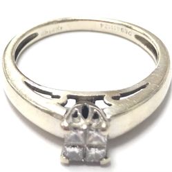 Women Wedding Band 14kt White Gold 