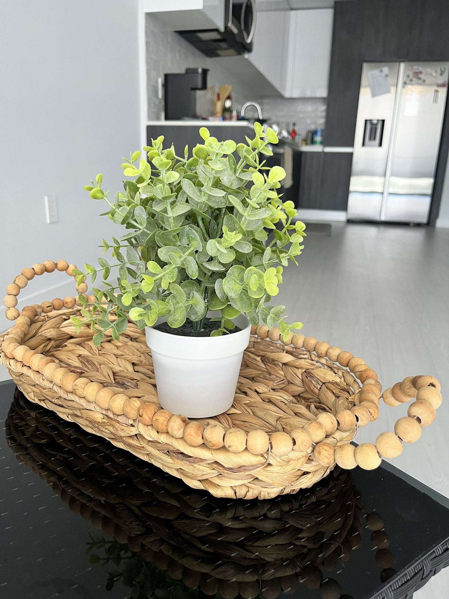Decorative Basket With Artificial Plant 🪴