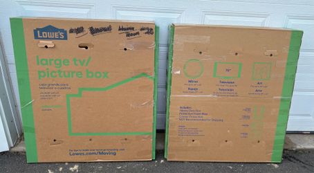 Two large TV/Art moving boxes FREE