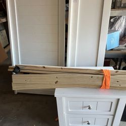 White Full Size Bed And Night Stand