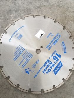 Tools 16  Concrete  Cuting Blade New  