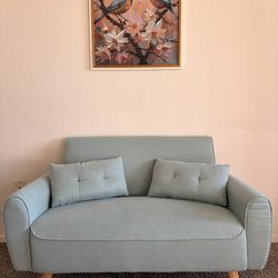 Teal Loveseat/Mini Couch