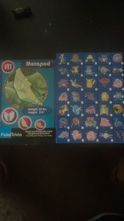 Pokémon Metapod Burger King card vintage