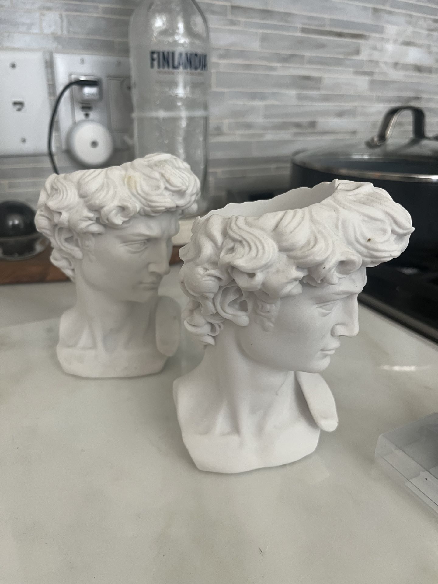 Detailed Small Stone Statues of David (Hollow Tops)