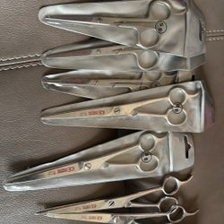 8 assorted ICE Tampered stainless scissors plus 1 SONA scissor for sale.  All are brand new.  Asking Price Is $50.00