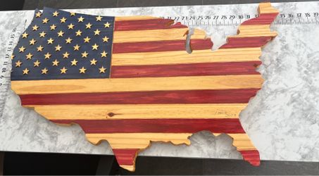 USA wood flag