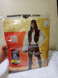 Pirate costume mens size large 42-44