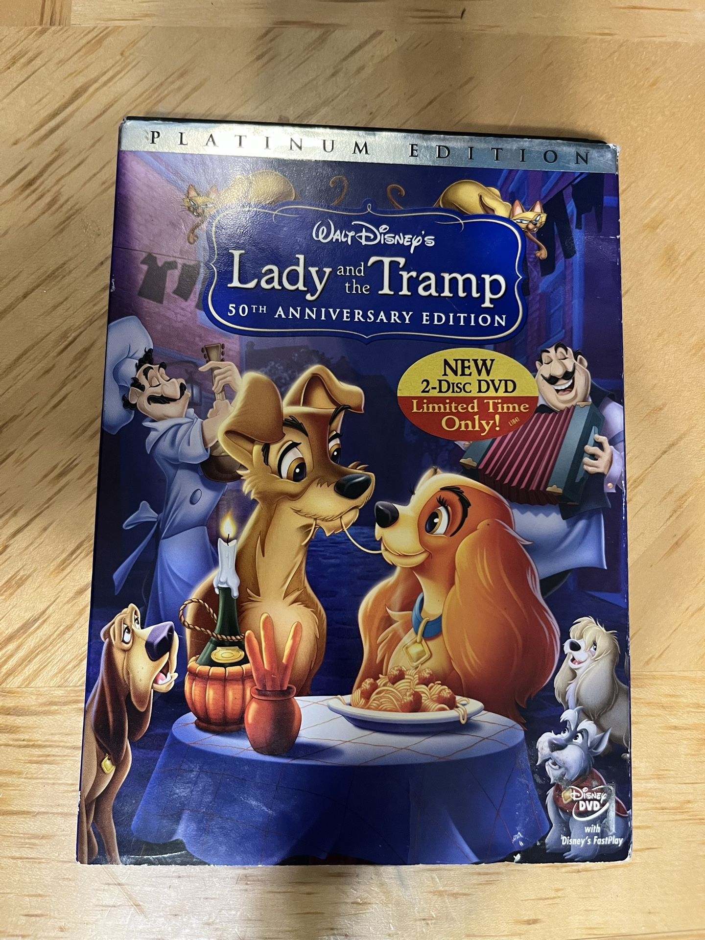 TWO DISC SET, PLATINUM EDITION OF WALT DISNEY’S LADY & THE TRAMP!