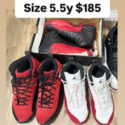 Jordan Retro 12s Size 5.5y All For $185