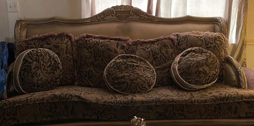 Italian Heavyweight Long Sofa And Two Seated (cash Only)