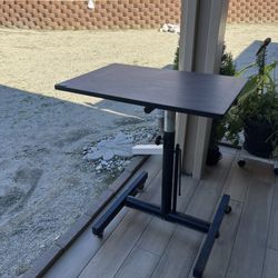 Beautiful Antique Rolling Adjustable Training Table.