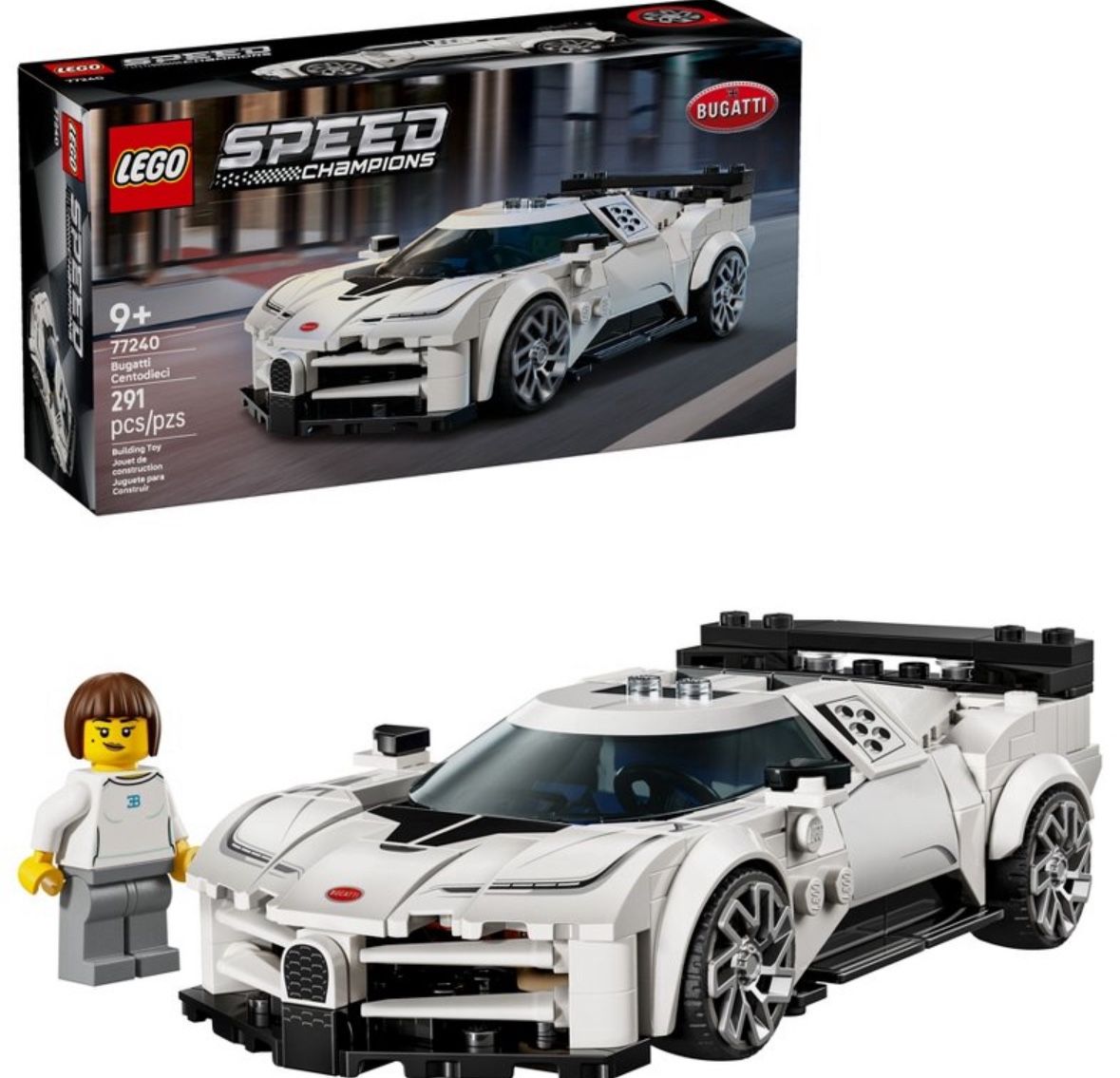 LEGO Speed Champions Bugatti Centodieci 77240 β 291pcs Building Set NEW Sealed