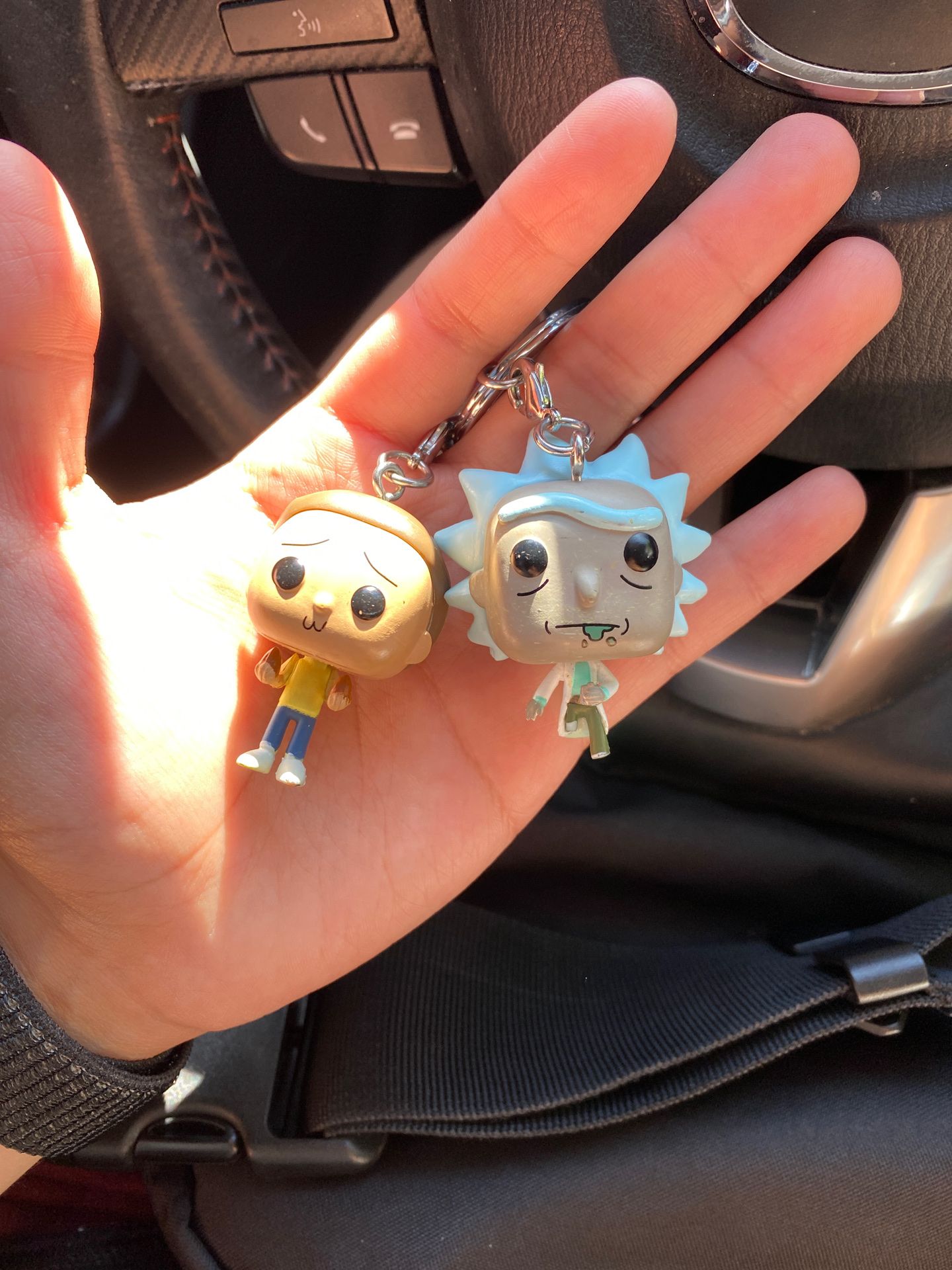 Rick and Morty keychain