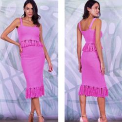 Set-Top & Skirt In  High Quality Crochet-w/fringes🏆NEW