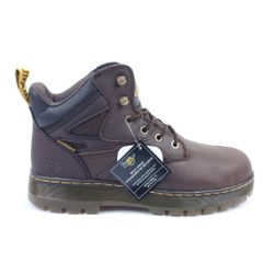 NEW Dr. Martens Men's Plenum WP ST 6-Tie Waterproof Boots Mens Brown Size 14 US