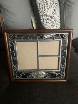 Malden Brown Sides Silver Floral Design Grandkids 8” X 9” Picture Frame