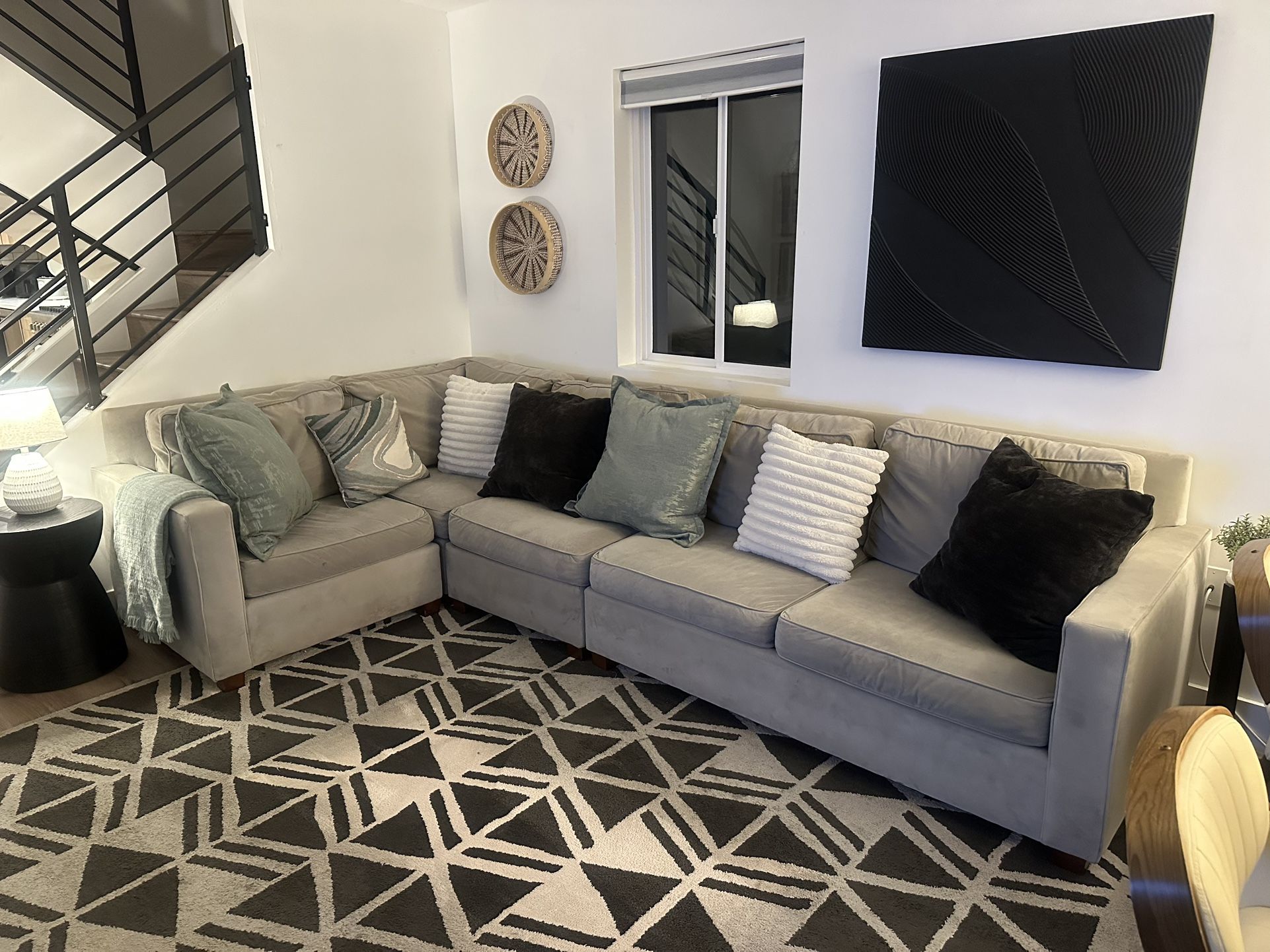 Grey West Elm couch