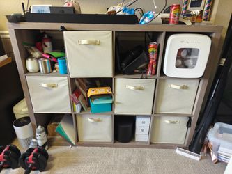 12 cube storage organizer, with 6 storage bins
