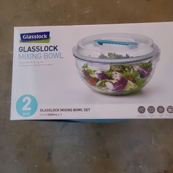 Glass Lock 2 Piece Mixing Bowl Set
