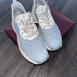 Coach C270 Tech Runner sneakers in chambray blue and cream signature canvas Size.10.5