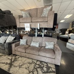 Sofa And Loveseat Comes In Gray And Beige 
