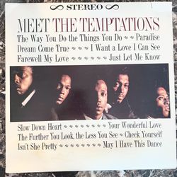 Exellent Condition: E, Meet The Temptations Vinyl Record, 1966, Motown, collectible, rare