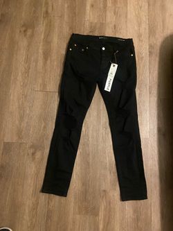 Purple jeans, all black, size 33 mens