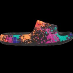 Adilette 22 Slide Black Paint Splatter (10 men Size)