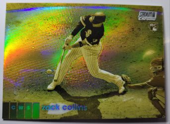 2020 Stadium Club #72 ZACK COLLINS RC Chrome Gold Minted Refractor Insert CASE HIT 
